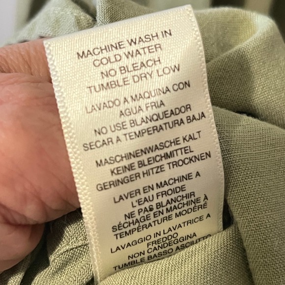 Cloth & Stone Dress Sleeveless Sage Tencel Button Midi Coastal Prairie XS - Picture 10 of 10